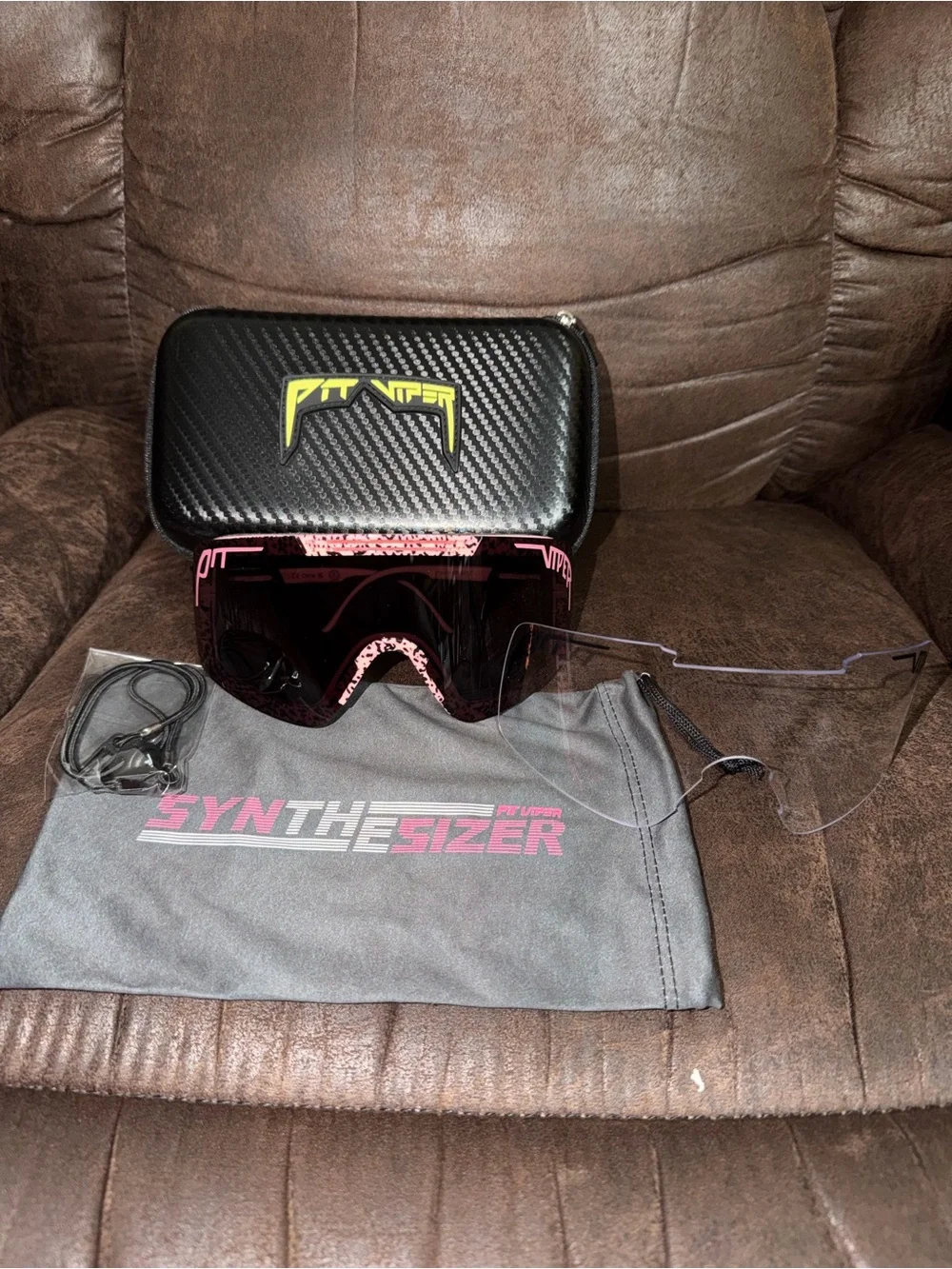 Pit Viper SON OF A PEACH Syntheziser Goggles with Black Hard Case